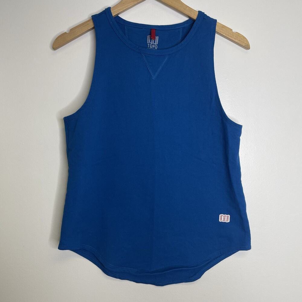 Topo Designs 100% Cotton Sweatshirt Tank Top - Women's M - Blue - EUC!
